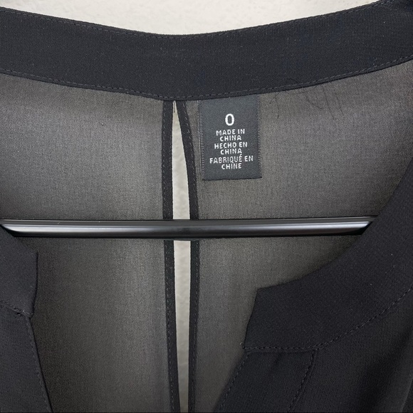 Chico’s Black Label Black White Cutout back Blouse - Picture 7 of 17